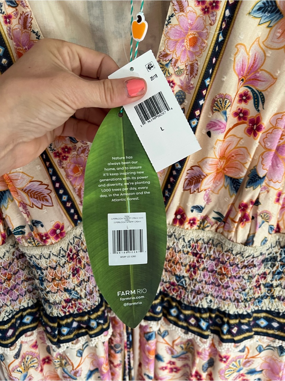 Farm Rio Superbloom Tapestry Maxi Dress in “Superbloom Tapestry Cream” - Picture 3 of 6